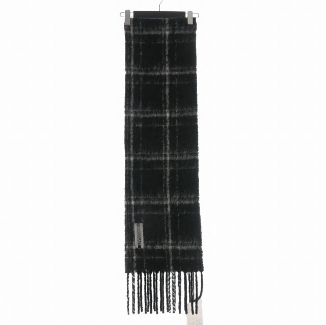 アワーレガシー OUR LEGACY 24 AW ESTATE SCARF ブラックファジーアルパカチェック マフラー スカーフ ブラック 黒