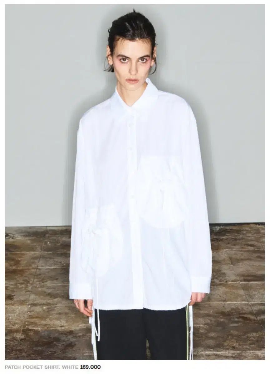 ザオープンプロダクト 白 パッチ ポケット シャツ open yy