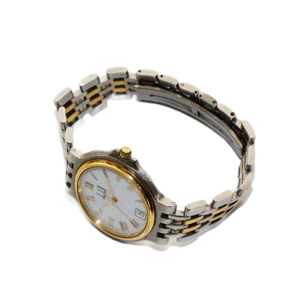 ダンヒル dunhill エリート 2ロウ K 18コンビ 腕時計 クオーツ シルバーカラー |KH