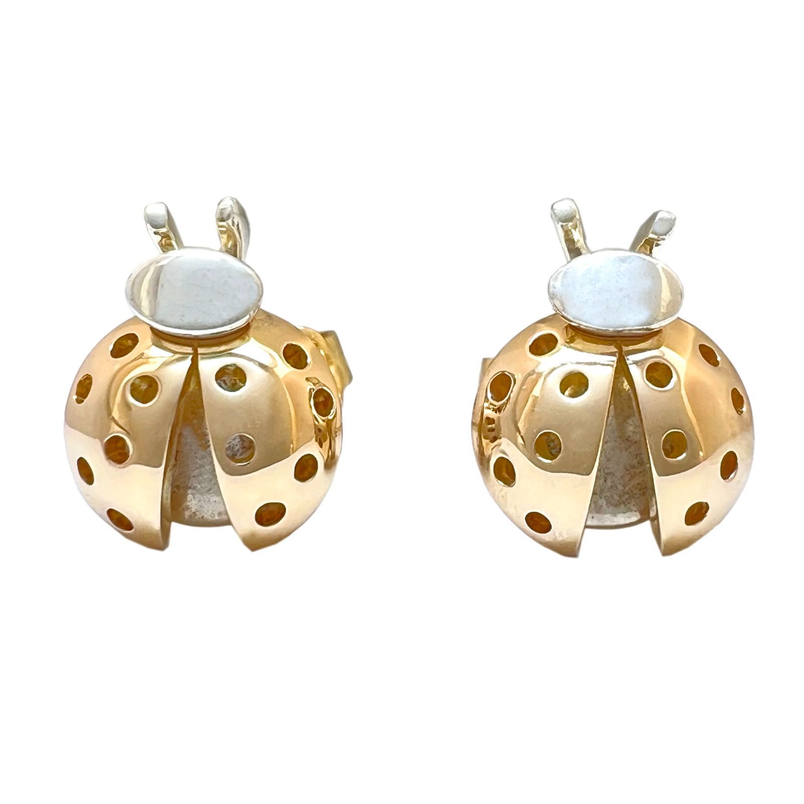 TIFFANY＆Co. ティファニー ピアス ラブ バグズ 750 PG 925 コンビ てんとう虫