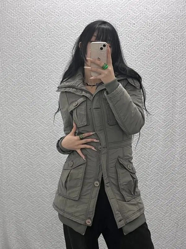 アディダス レトロ ヴィンテージ スリムフィット 00 s マウンテンパーカー ジャケット 85 C 08219