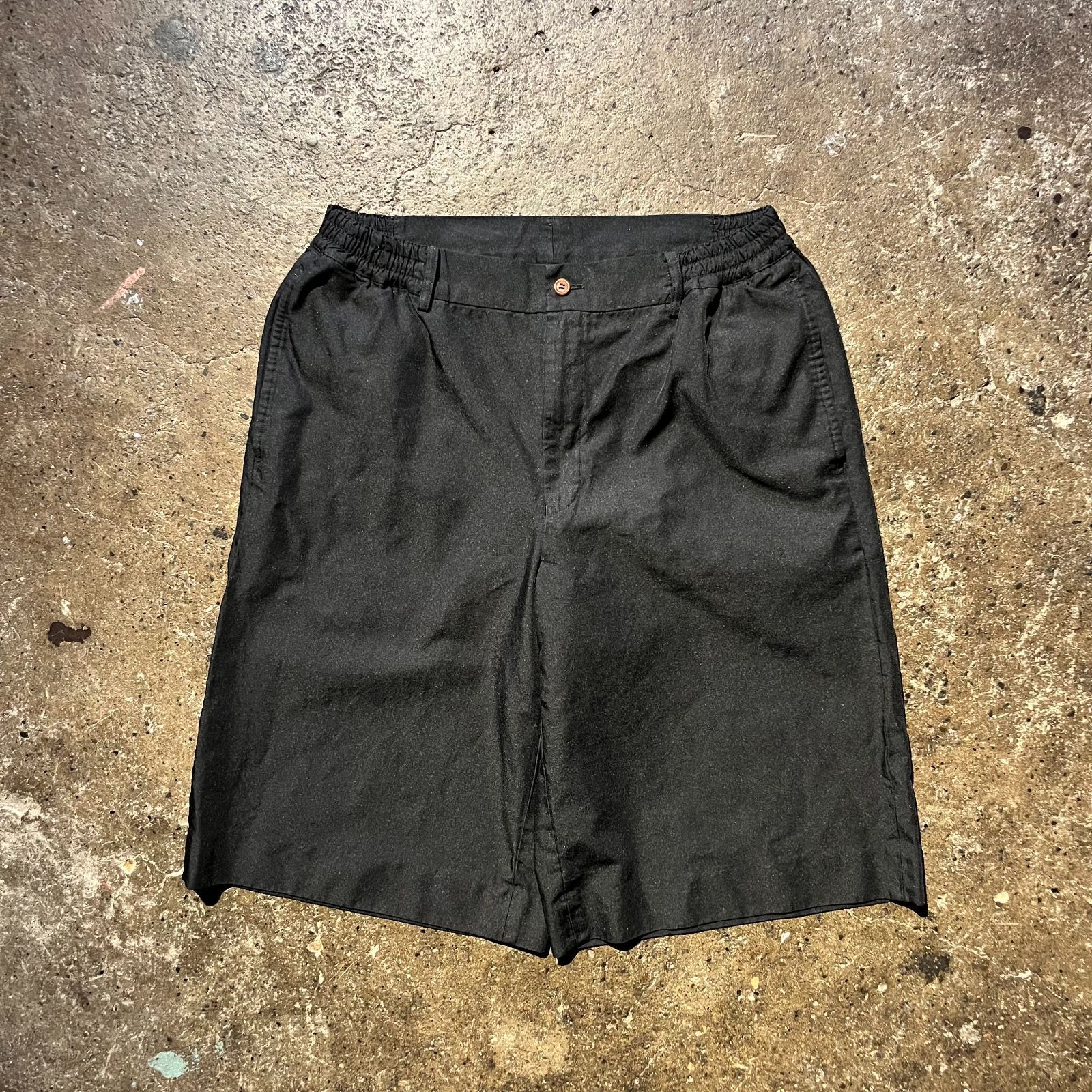 COMME des GARCONS HOMME PLUS 25 ss エステル縮絨ワイドショーツ L コムデギャルソンオムプリュス ポリ縮 ハーフパンツ 2025 AD PZ-P 008