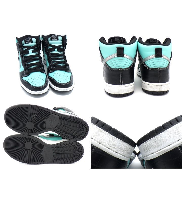  ナイキ NIKE × ダイヤモンド サプライ Diamond Supply SB DUNK HIGH Tiffany 653599 400 ダンク ハイ ティファニー スニーカー 47204 スニーカー 靴