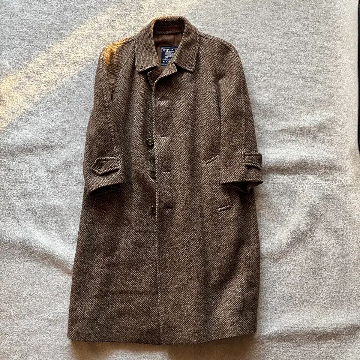 ヴィンテージ バーバリー ラムウール ツイード バルマカーン コート