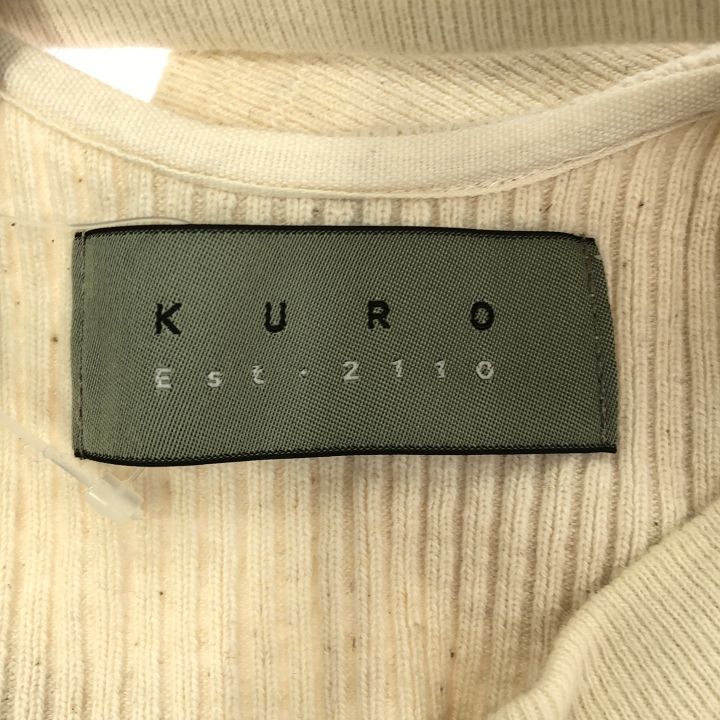 KURO (クロ) バックネックオープンLSカットソー アイボリー 1 KURO (クロ) ① バックネックオープンLSカットソー レディース
