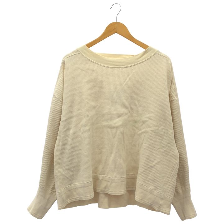KURO (クロ) バックネックオープンLSカットソー アイボリー 1 KURO (クロ) ① バックネックオープンLSカットソー レディース