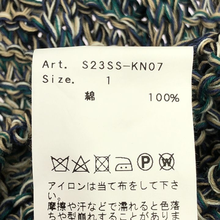 08 sircus (ゼロエイトサーカス) ★★ ② S23SS-KN07 ニットポロシャツ レディース グリーン 1 08 sircus (ゼロエイトサーカス) ② S23SS-KN07 ニットポロシャツ