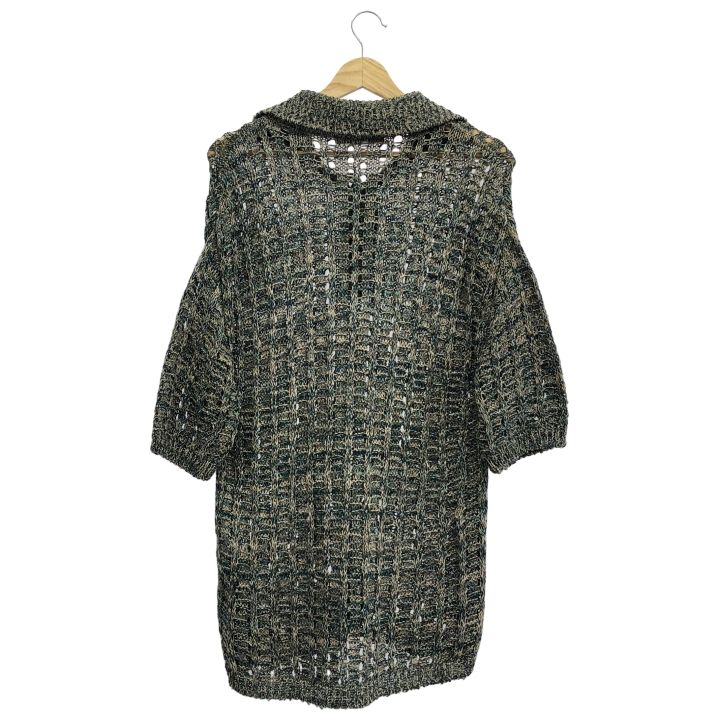 08 sircus (ゼロエイトサーカス) ★★ ② S23SS-KN07 ニットポロシャツ レディース グリーン 1 08 sircus (ゼロエイトサーカス) ② S23SS-KN07 ニットポロシャツ