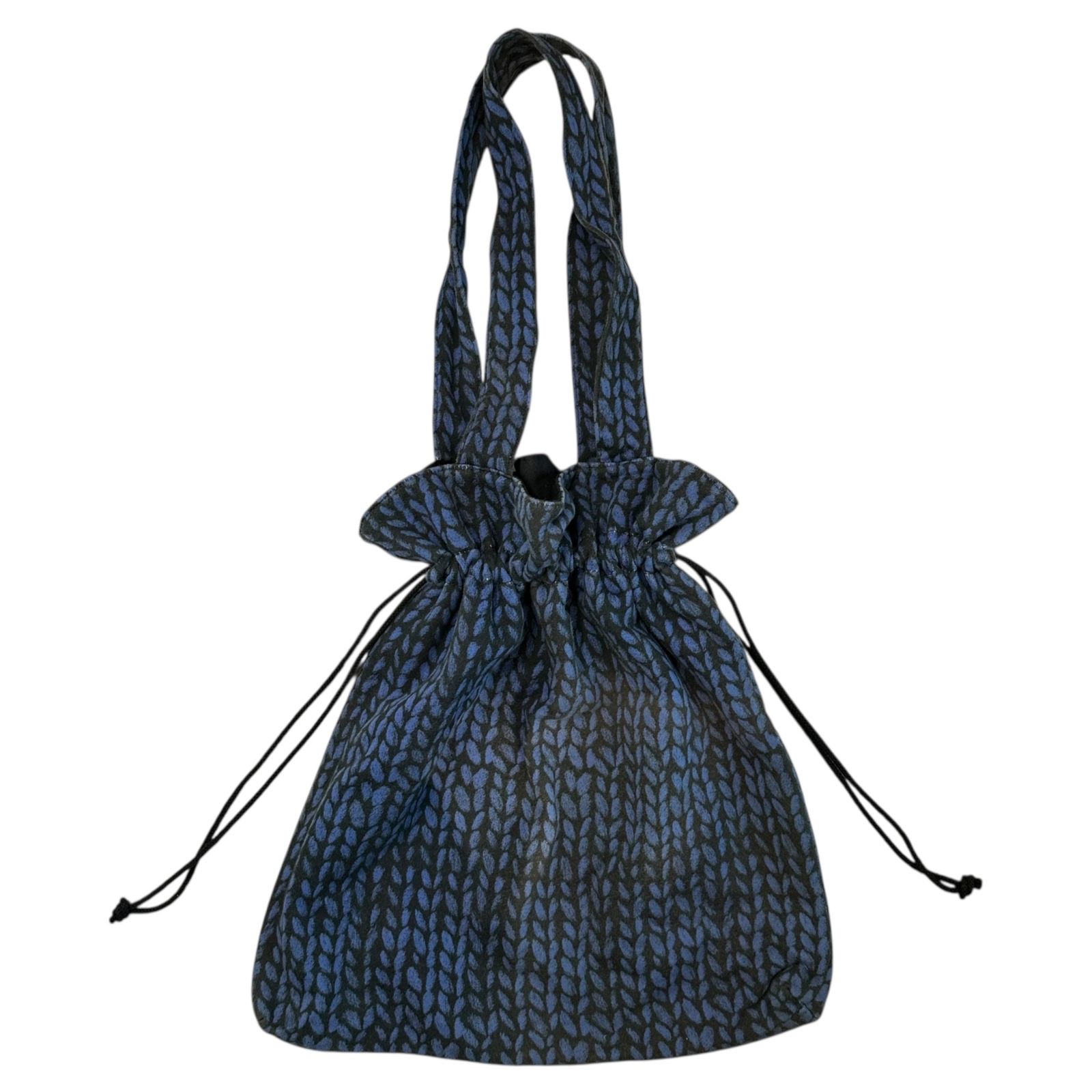 LIMI feu(リミフゥ) Knit Trompe l'oeil Print Tote Bag ニット トロンプルイユ プリント トート ...