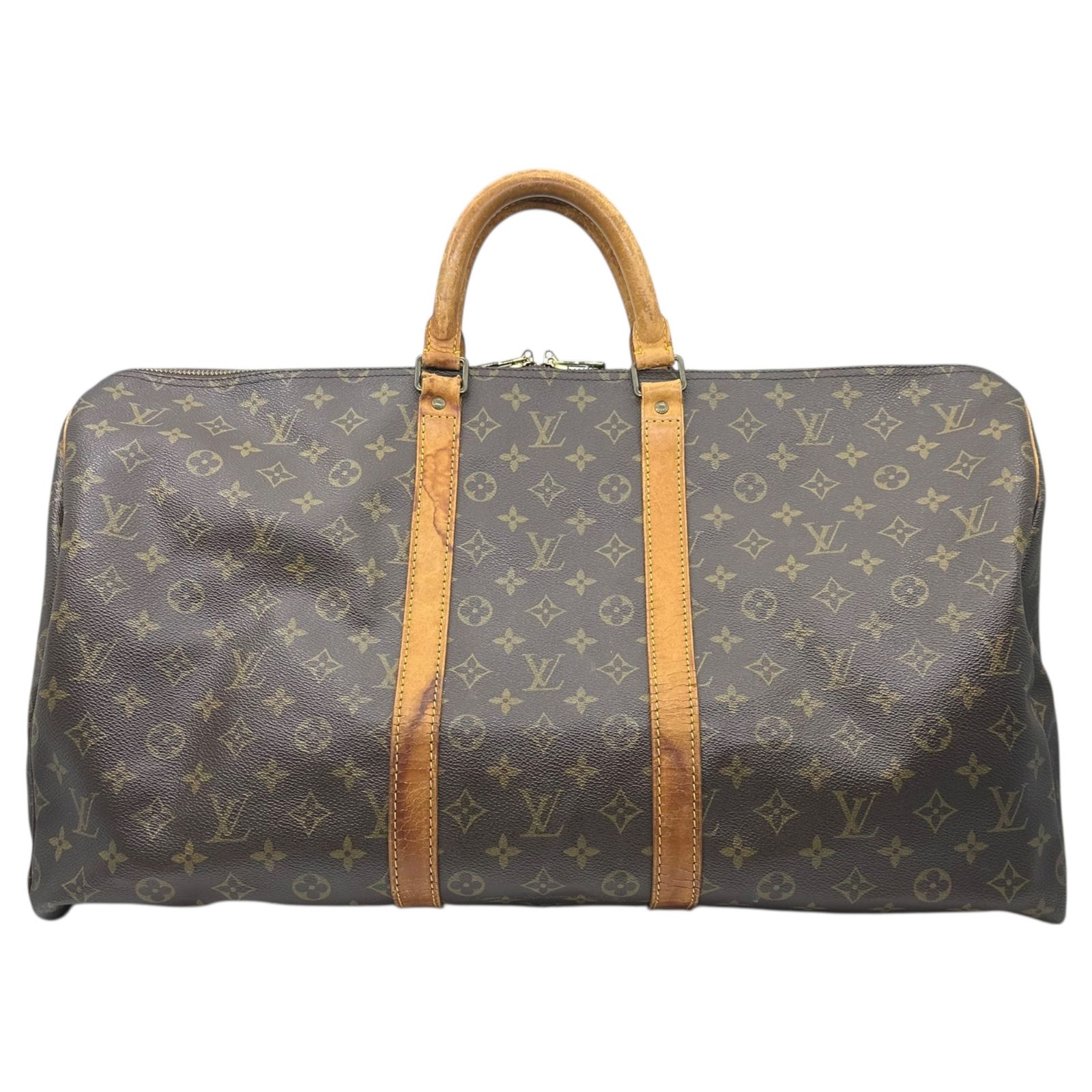 LOUIS VUITTON ルイヴィトン 80 s Keypor 55 キーポル ブラウン 1989年製造 80年代 ヴィンテージ ボストン バッグ