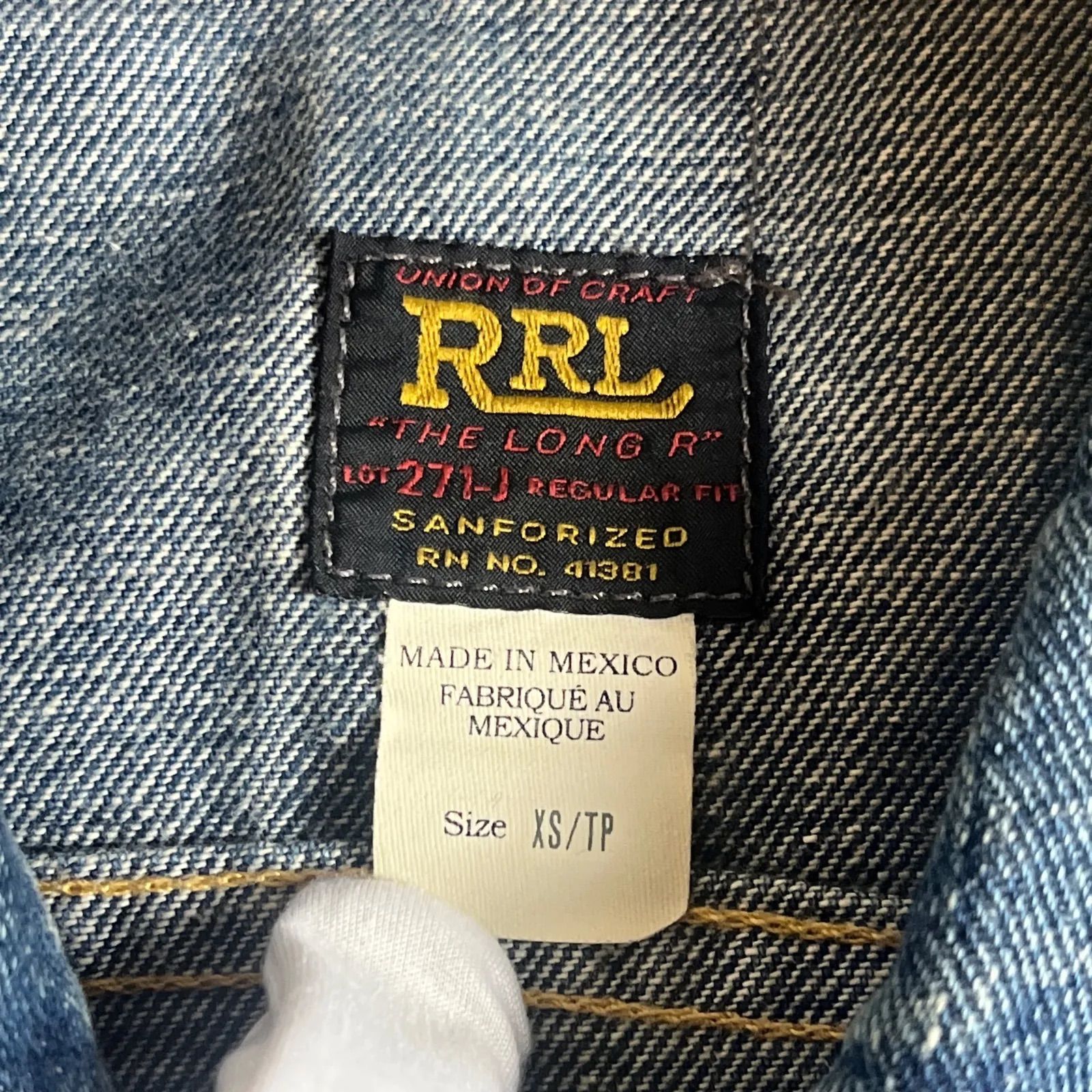 美品】RRL 271-J デニムジャケット XS 101-J型 ダブルアールエル