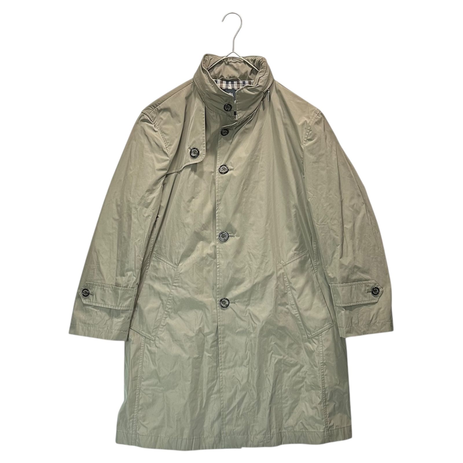 Aquascutum アクアスキュータム Trench Design Hooded Raincoat トレンチ デザイン フード収納 レインコート -83 38 M程度 カーキ