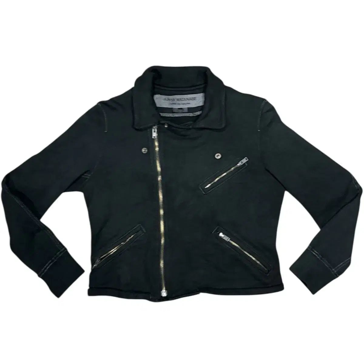 2013 ジュンヤワタナベマン 全面部 3重 ジッパー コットン ライダース ジャケット