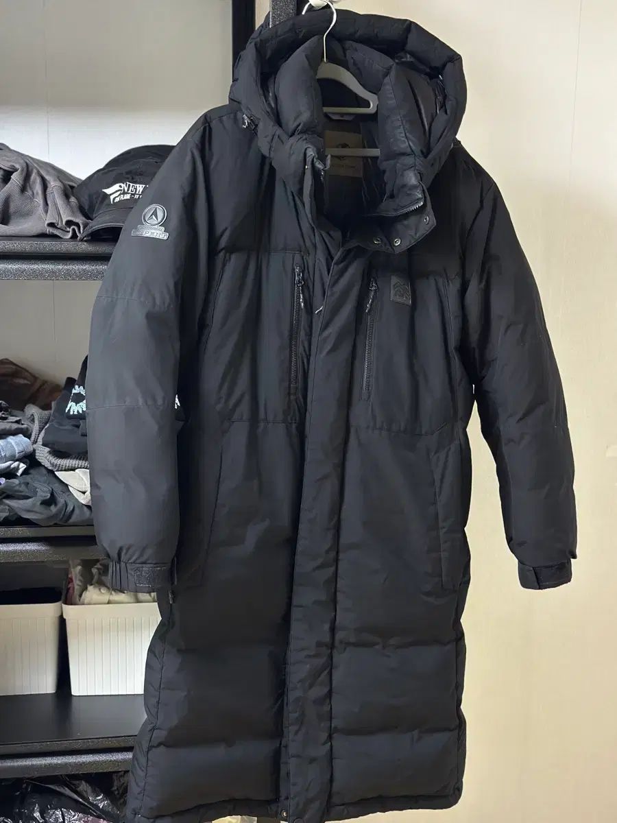 KOLON SPORT テラノバ ロング ブラック ダウンジャケット ロング丈 100 L