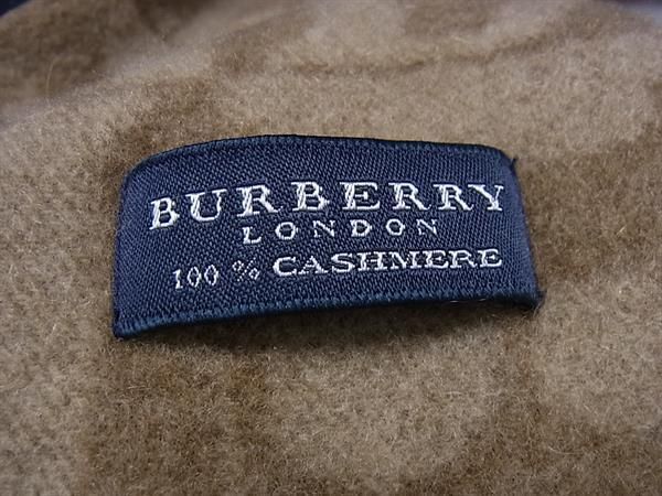 BURBERRY バーバリー マフラー Bロゴ ブラウン カシミヤ100％ ユニ