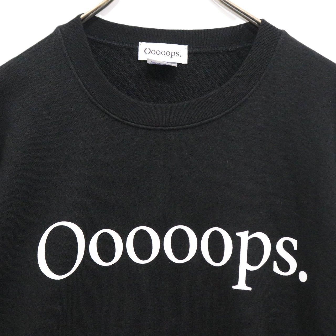 中古A】Ooooops. ウープス L メンズ スウェット Logo Sweatshirt 黒 