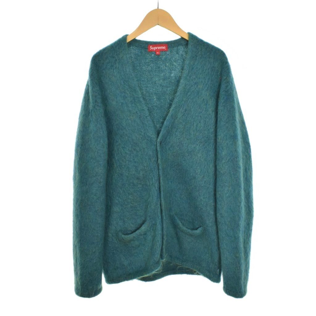 シュプリーム SUPREME 15 FW Heather Mohair Cardigan モヘヤ カーディガン M 緑 グリーン