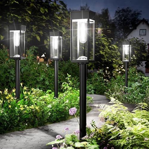 ソーラーライト 屋外 6個セット 防水 IP65 おしゃれ 明るい 自動点灯 消灯 埋め込み 3つの高さ ガーデンライト ソーラー 庭 花壇 芝生 玄関 歩道 車道 テラス 景観に適用 e4ec6dd8