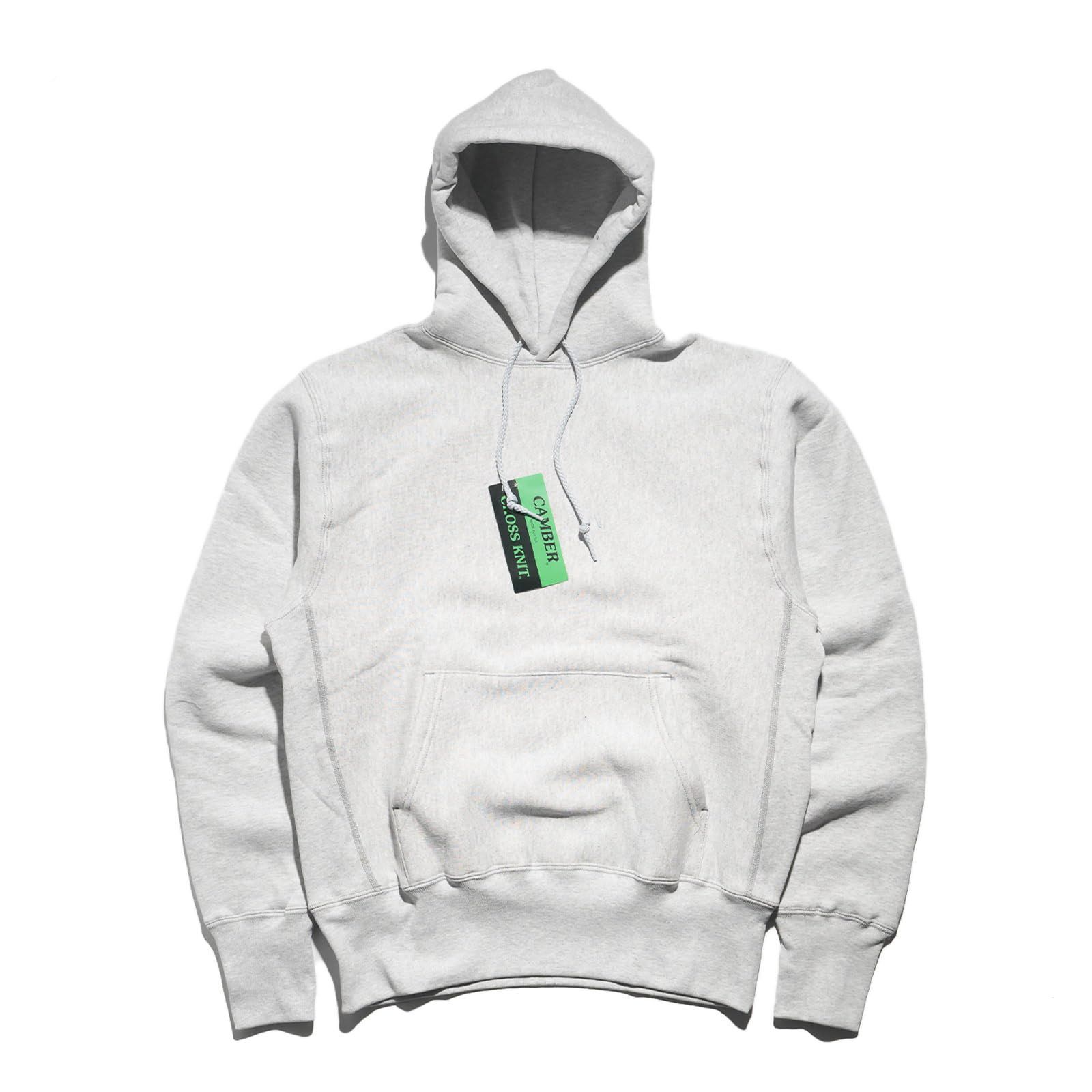 キャンバー 232 クロスニット プルオーバーフード グレー L パーカー トップス メンズ