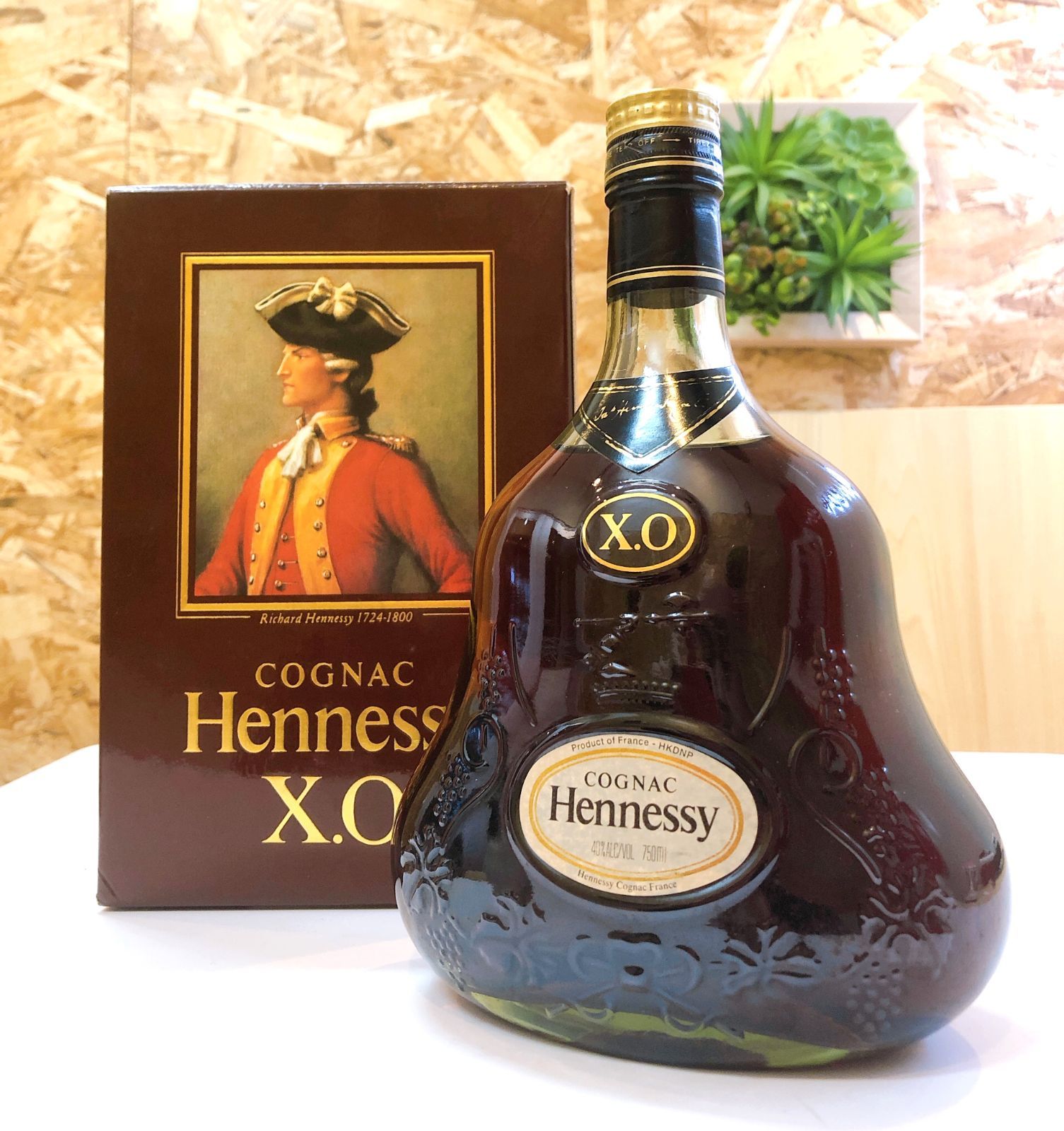 3496】☆未開封品☆ Hennesy X.O コニャック 金キャップ グリーン