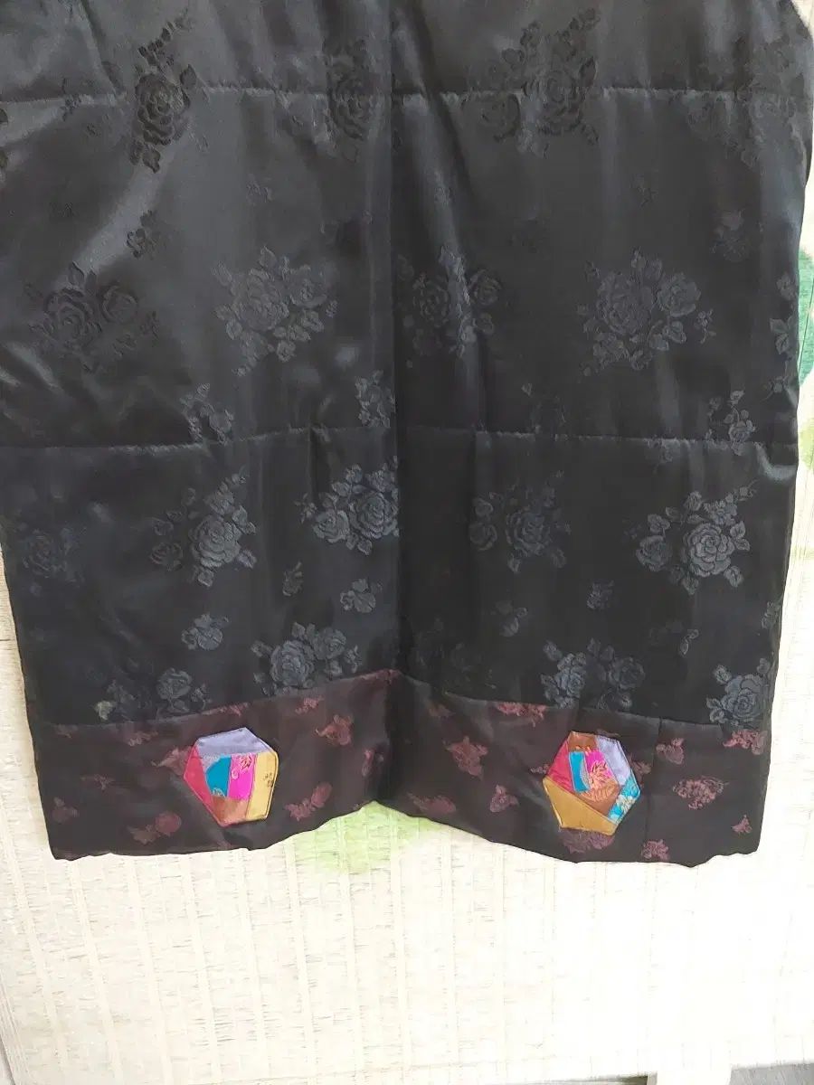 花柄 ロングベスト