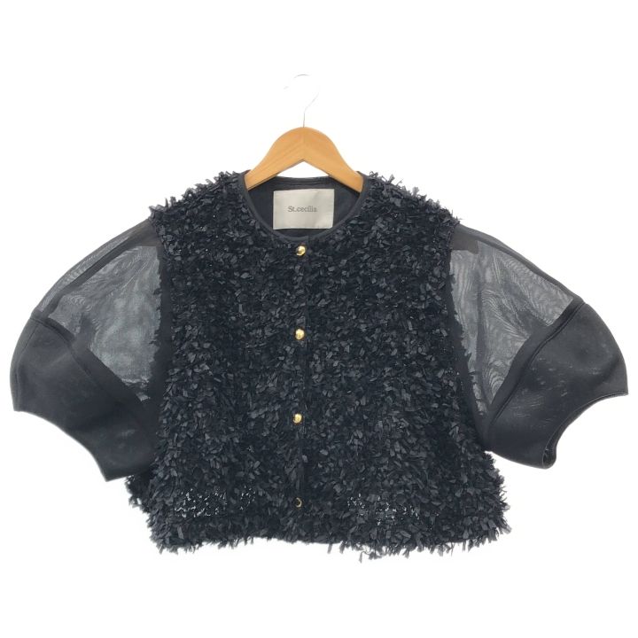 St.cecilia ② STA25S00803 テリアジャケット レディース ブラック