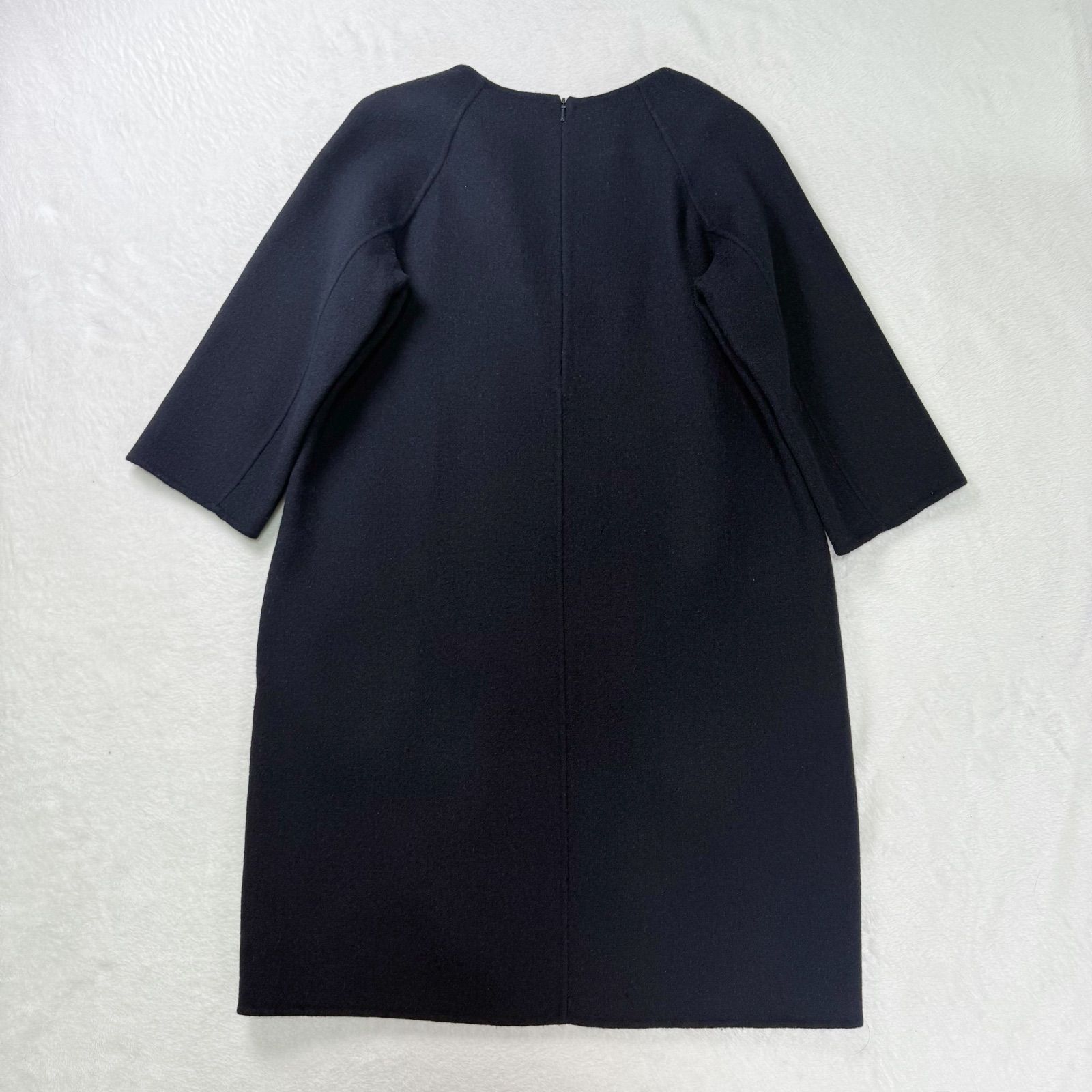 Max Mara クチートアマーノ　ダブルフェイス　ワンピース SMaxMara クチートアマーノ ダブルフェイスワンピース ネイビー - メルカリ