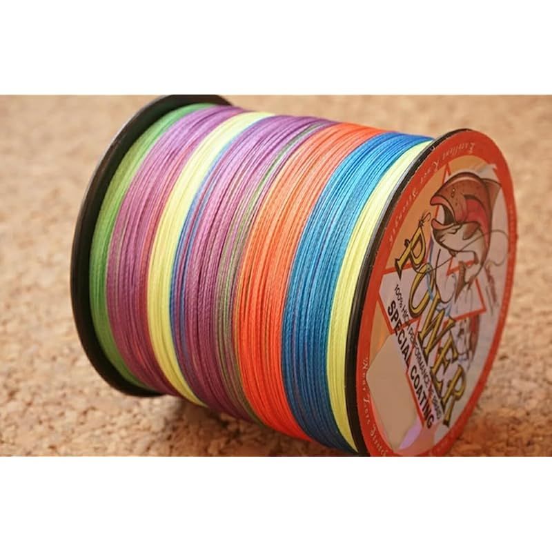 放浪カモメ PEライン 釣り糸 4号 8本編み 1000m 5色 マルチカラー 50lb