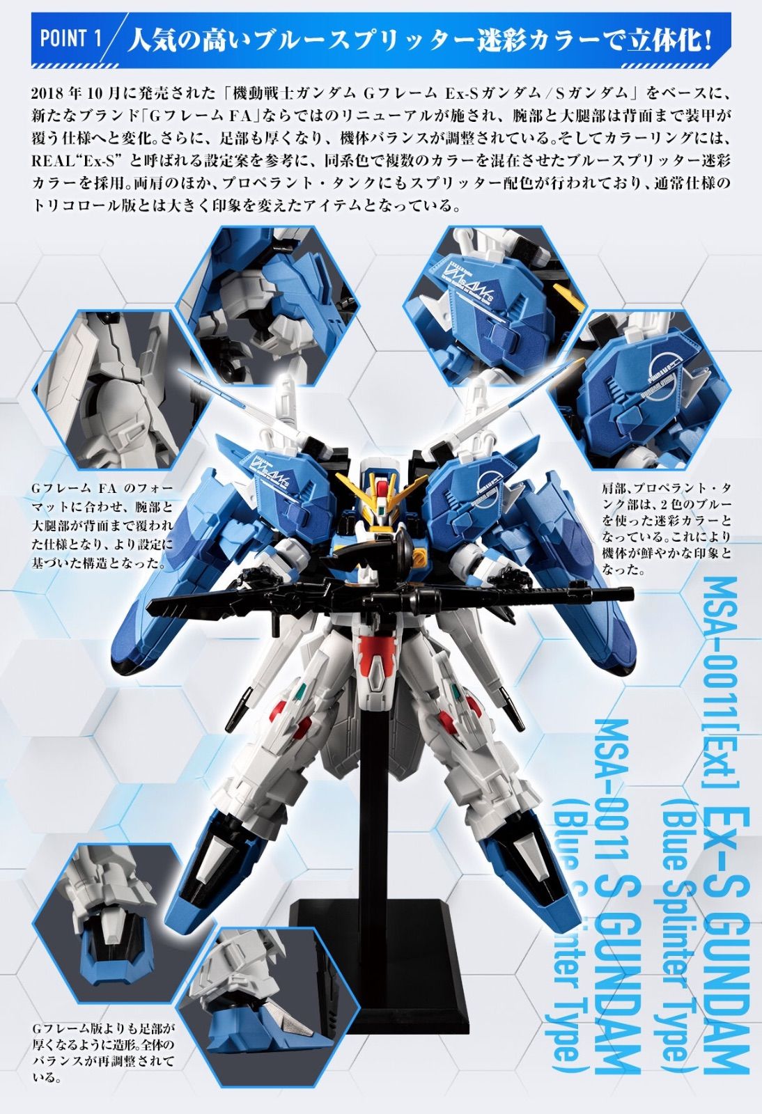 機動戦士ガンダム GフレームFA Ex-Sガンダム/Sガンダム（ブルー