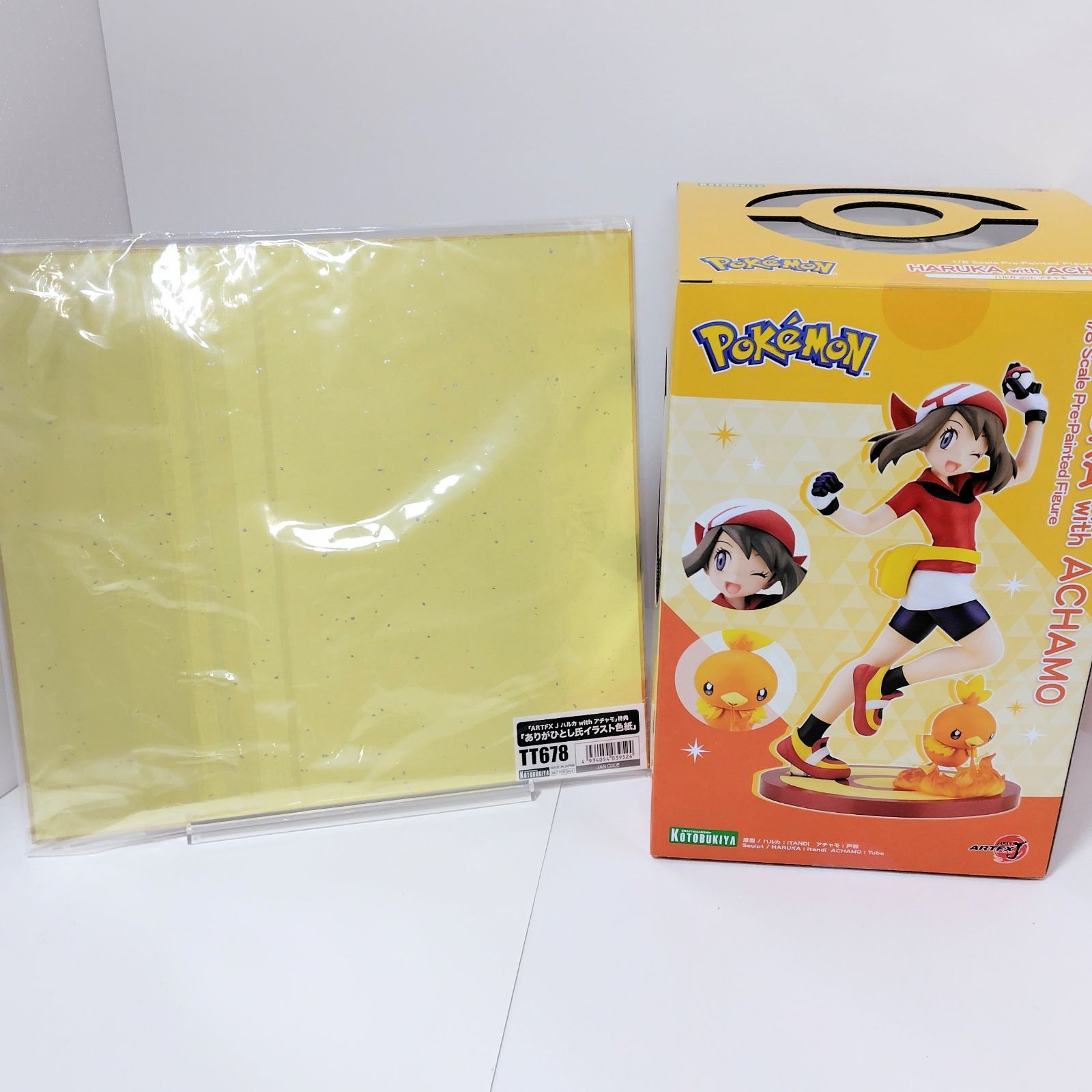 コトブキヤ　 ARTFX J　ハルカ　with　アチャモ　特典イラスト色紙付き ARTFX J ハルカ with アチャモ