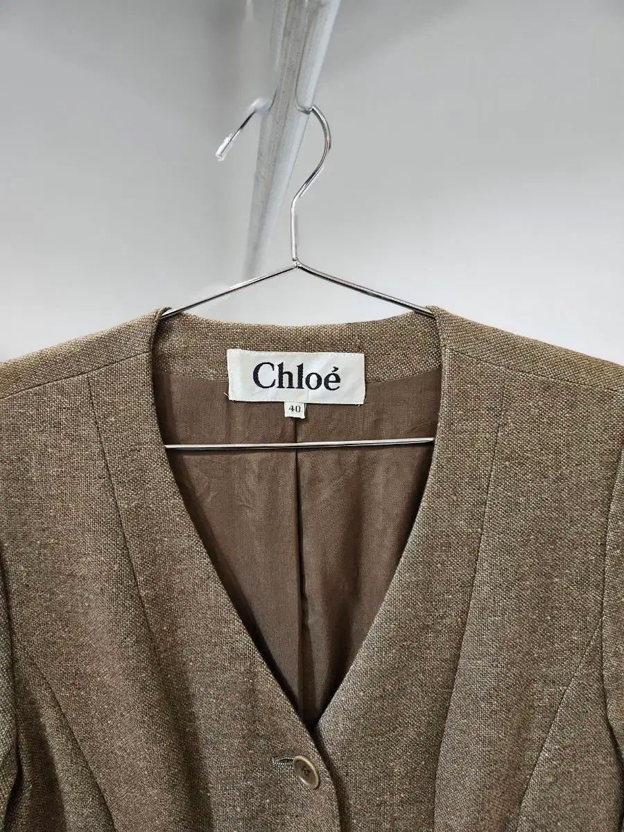 クロエ ツイード Vネック ONE PIECE