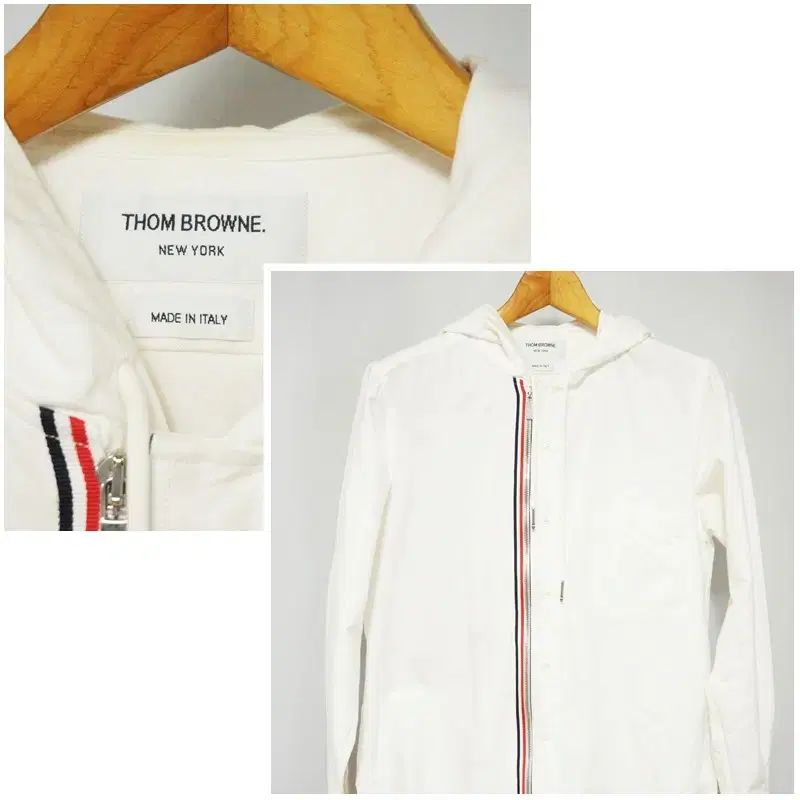 トム ブラウン 輸入 白 フードジップアップ メンズ95