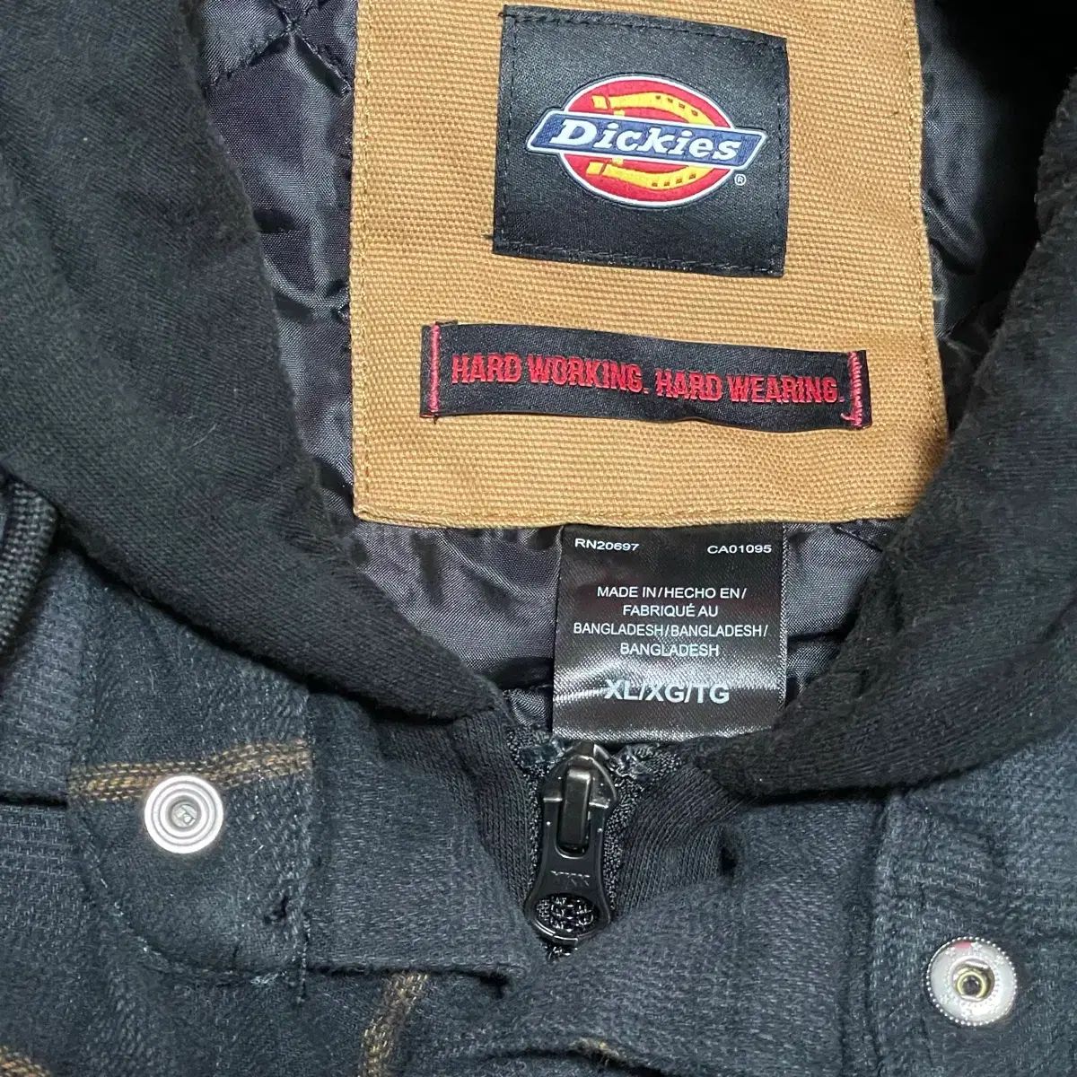 XL ディッキーズ ヴィンテージ フランネル チェック フード ジャケット