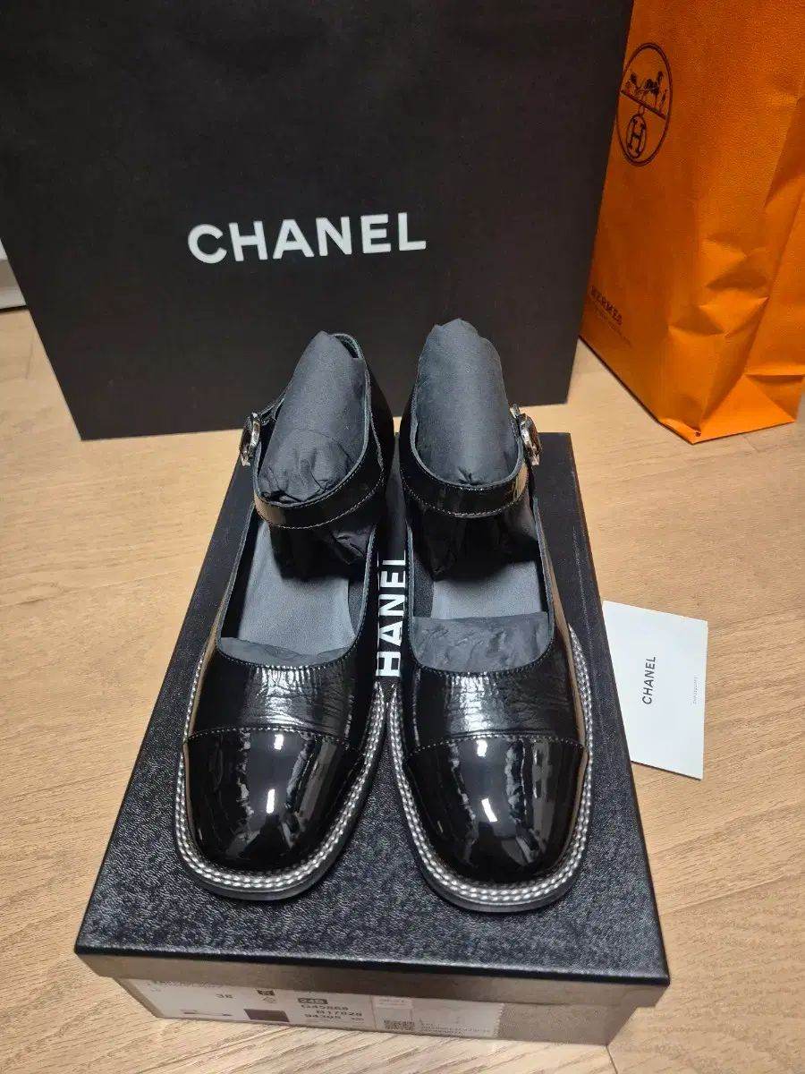 シャネル メリージェーン ブラック 38