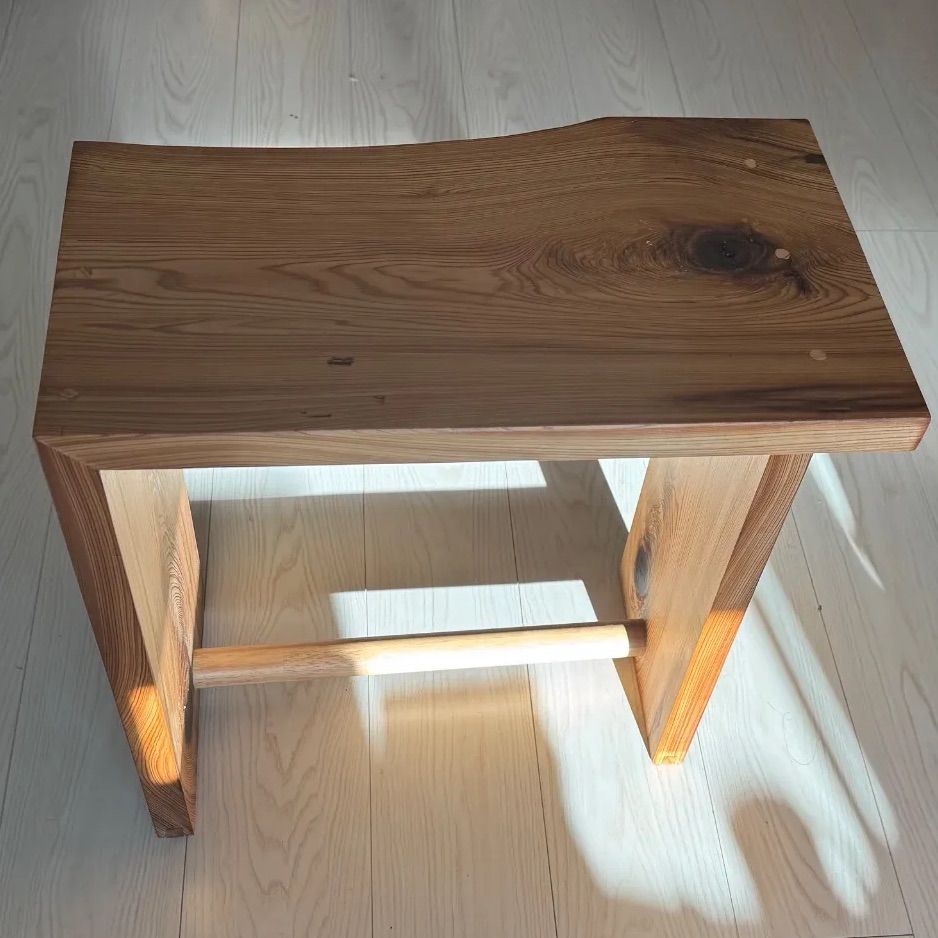 DIY 木製ナチュラルウッド角型スツール - メルカリ