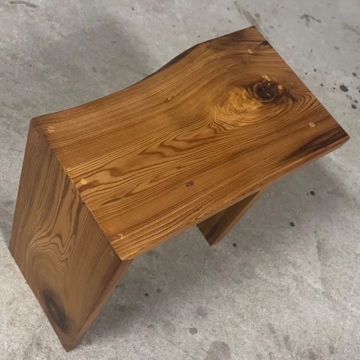DIY 木製ナチュラルウッド角型スツール - メルカリ