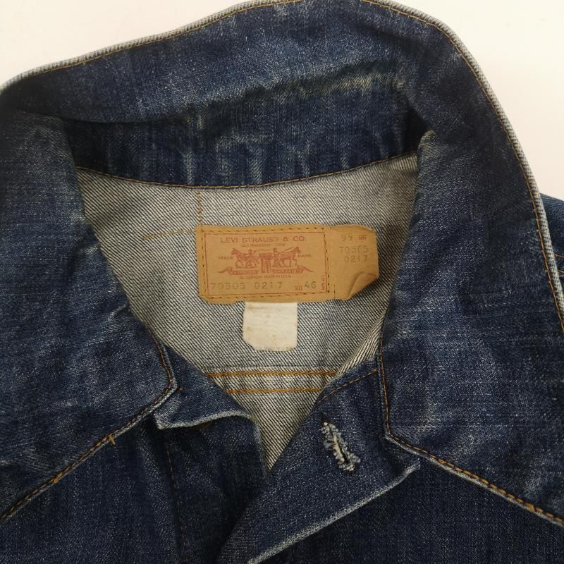 70's リーバイス 70505 USA製 Careタグ ②④ 70's Levi's 70505-0217 Denim jacket 70年代 リーバイス デニム