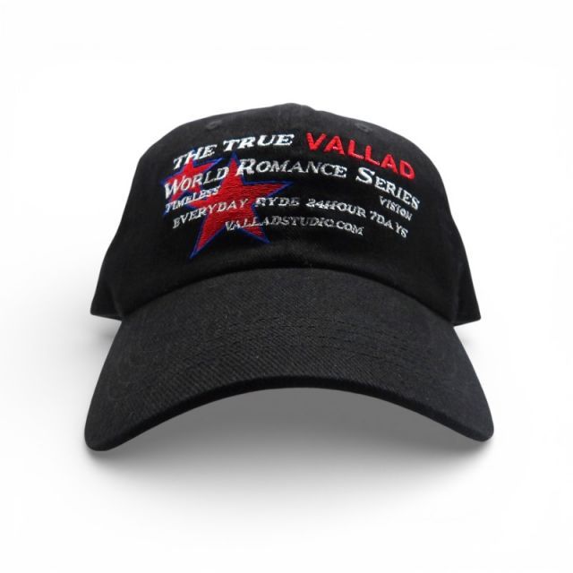 帽子 Vallad WORLD ROMANCE SERIES VINTAGE CAP VALLAD LOGO CAP WORLD ROMANCE SERIES BLACK バラッド ロゴ キャップ