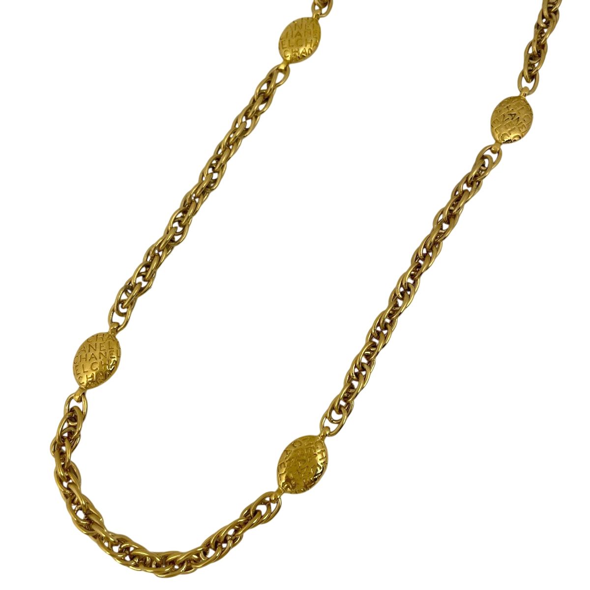 シャネル CHANEL ロゴ チェーン ネックレス ロング ネックレス GP