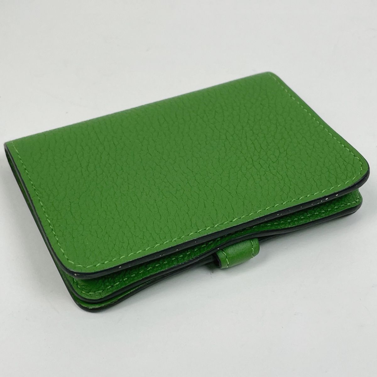 エルメス HERMES ドゴン カードケース カード入れ 定期入れ 名刺入れ トリヨンクレマンス ヴェールユッカ グリーン レディース