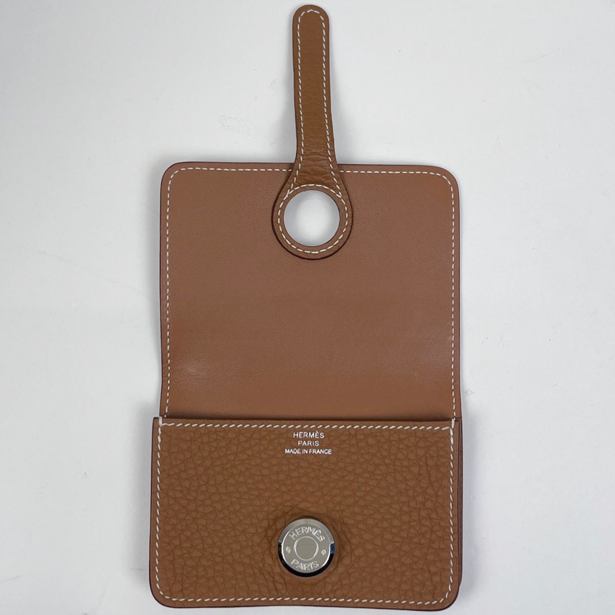 HERMES エルメス  カードケース トリヨンクレマンス エトゥープ 【中古】 レディース エルメス HERMES ドゴン カードケース カード入れ 定期入れ 名刺入れ