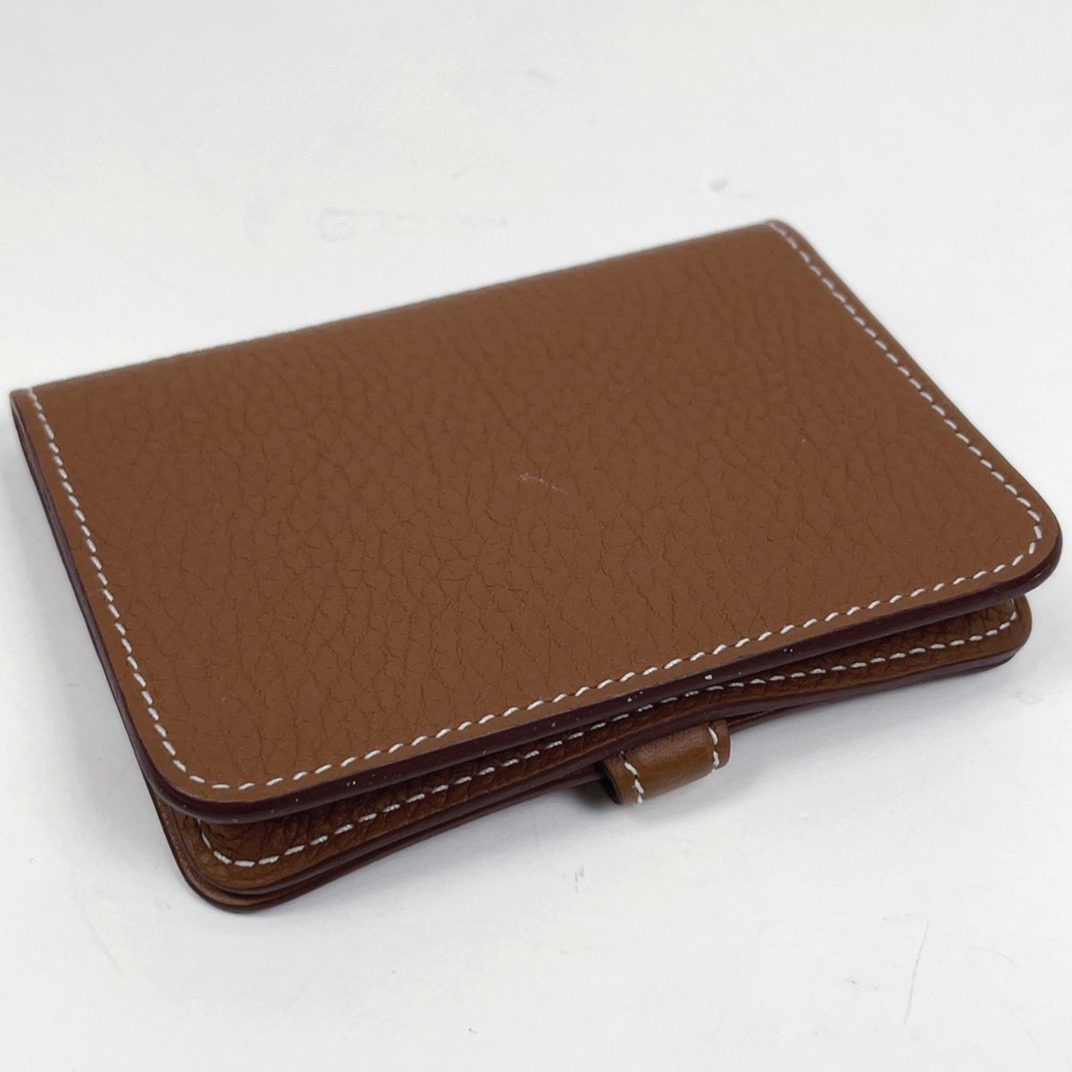 エルメス HERMES ドゴン カードケース カード入れ 定期入れ 名刺入れ トリヨンクレマンス ゴールド レディース