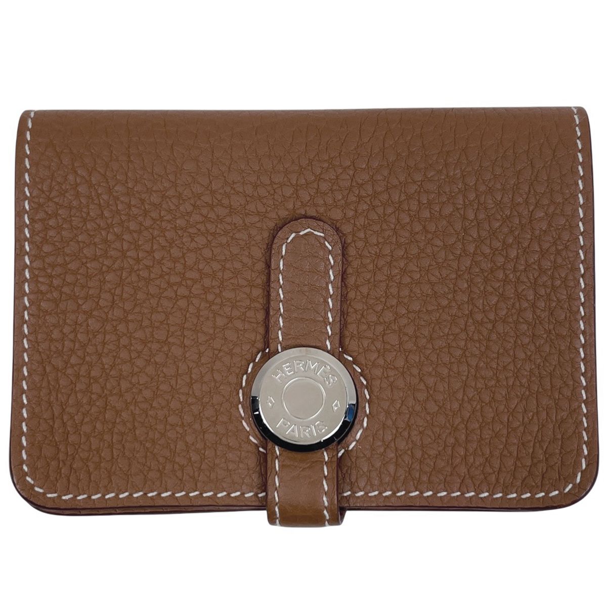 エルメス HERMES ドゴン カードケース カード入れ 定期入れ 名刺入れ トリヨンクレマンス ゴールド レディース