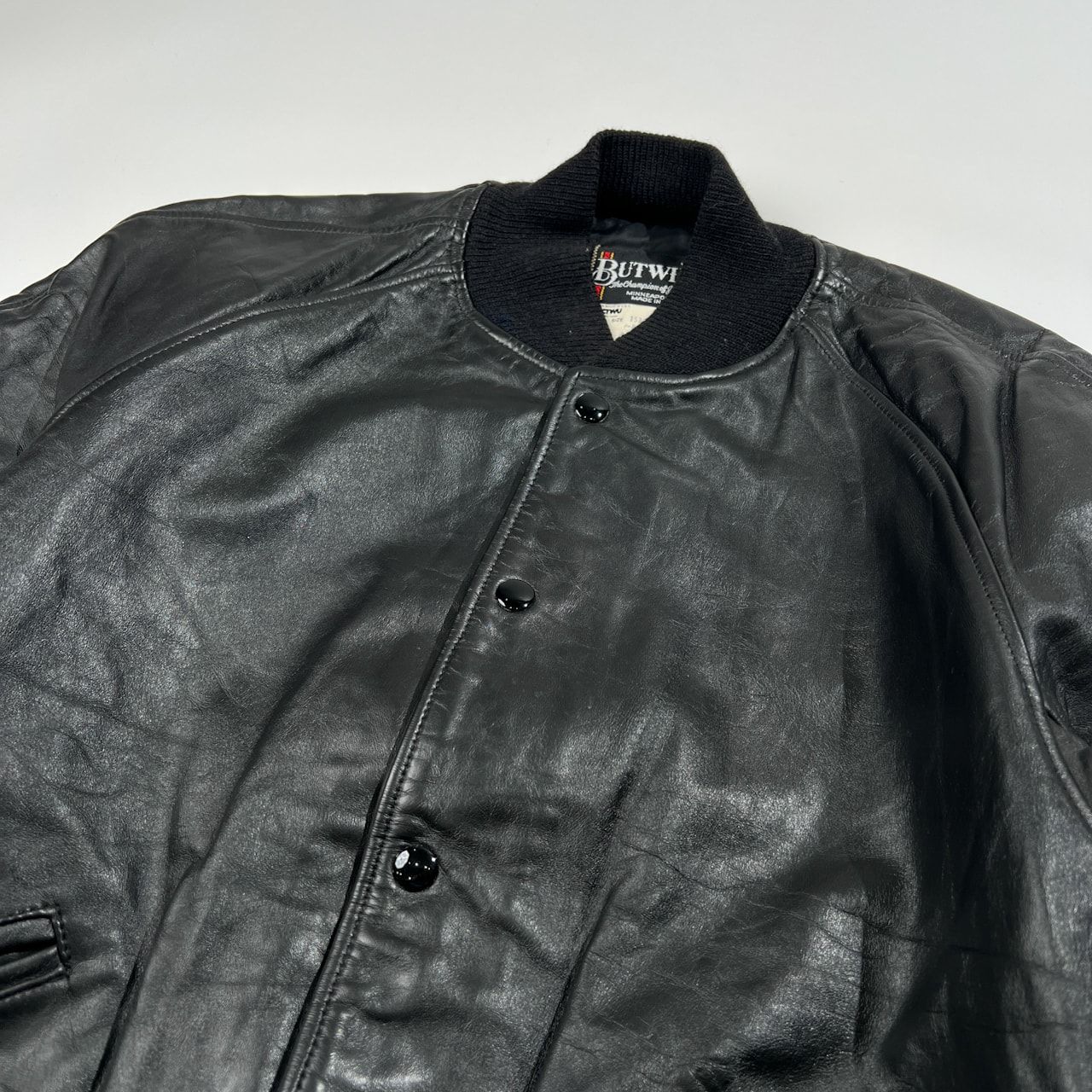 80s BUTWIN バトウィン オールレザー ビンテージ スタジャン バー