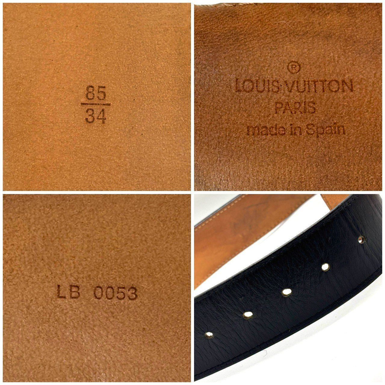 無骨に映える重厚刻印】 LOUIS VUITTON ルイヴィトン レザーベルト 