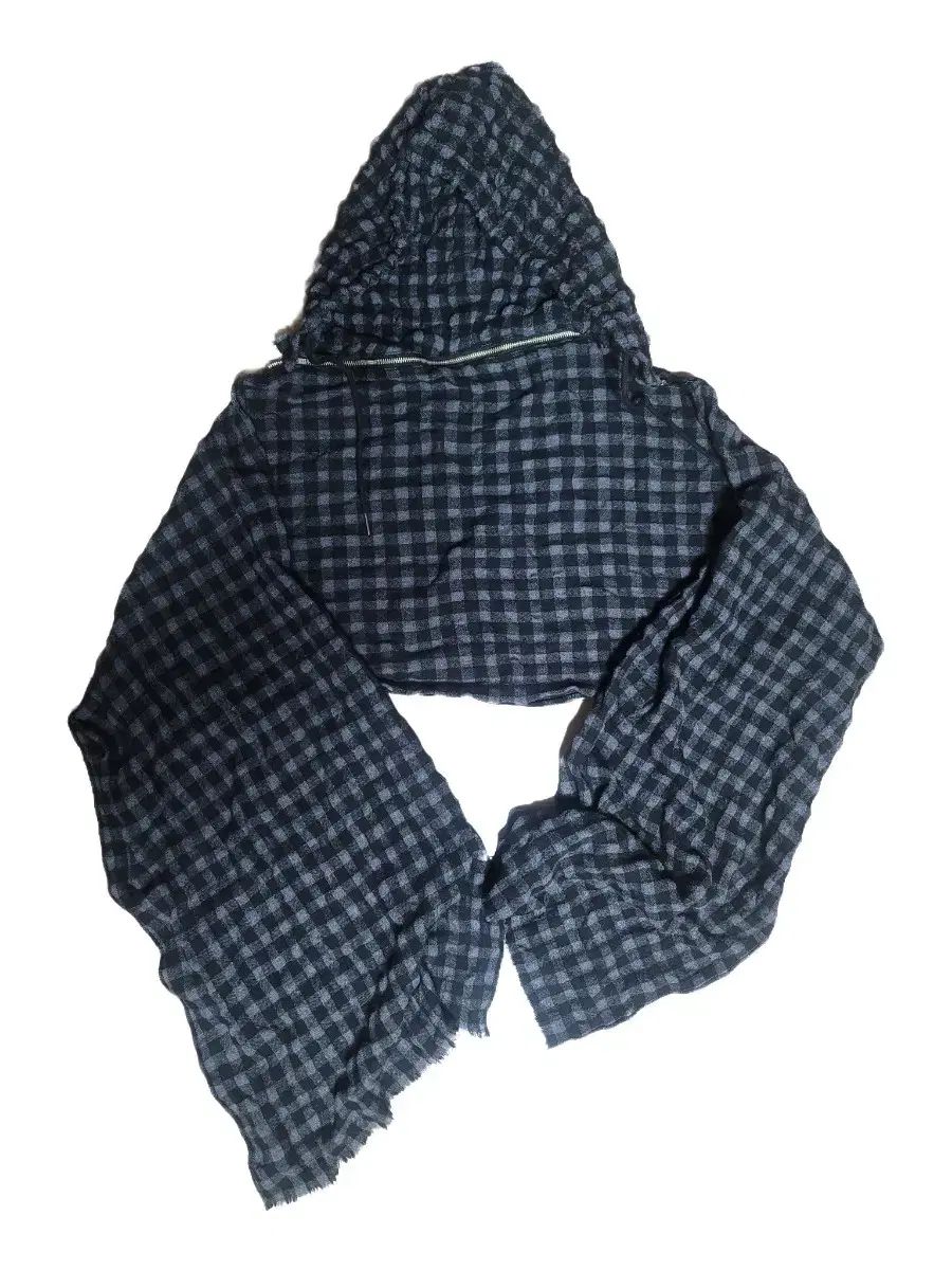 Hatchingroom フーディー マフラー ウール チェック