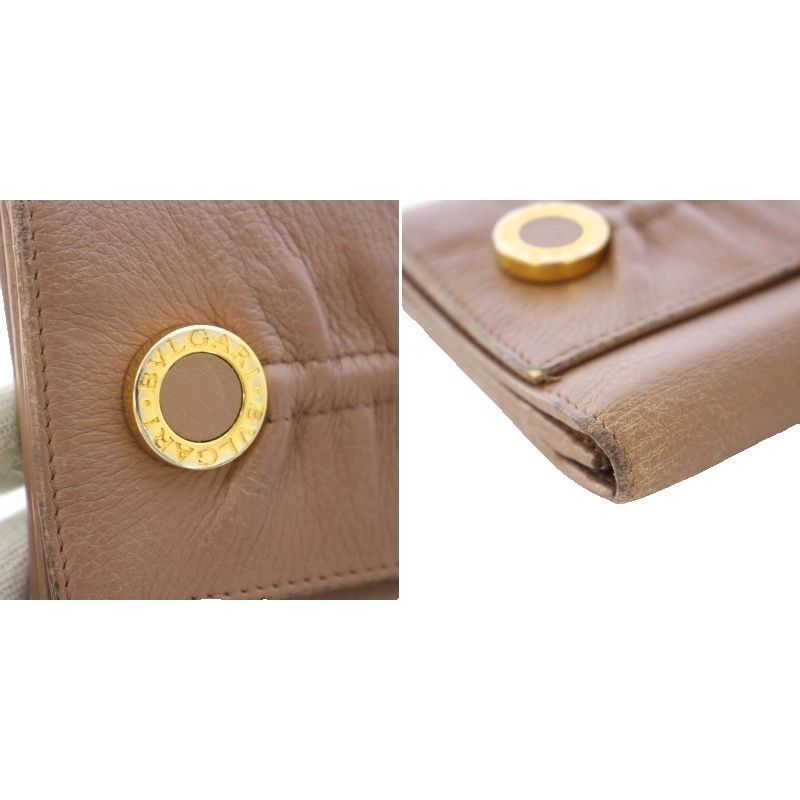 ブルガリ BVLGARI 長財布 ロングウォレット 三つ折り レザー ロゴ