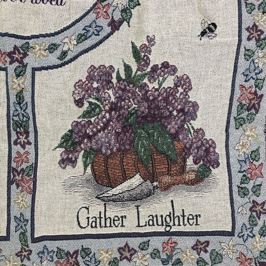 vintageラグ ブランケット マルチカバー タペストリー フラワー 花