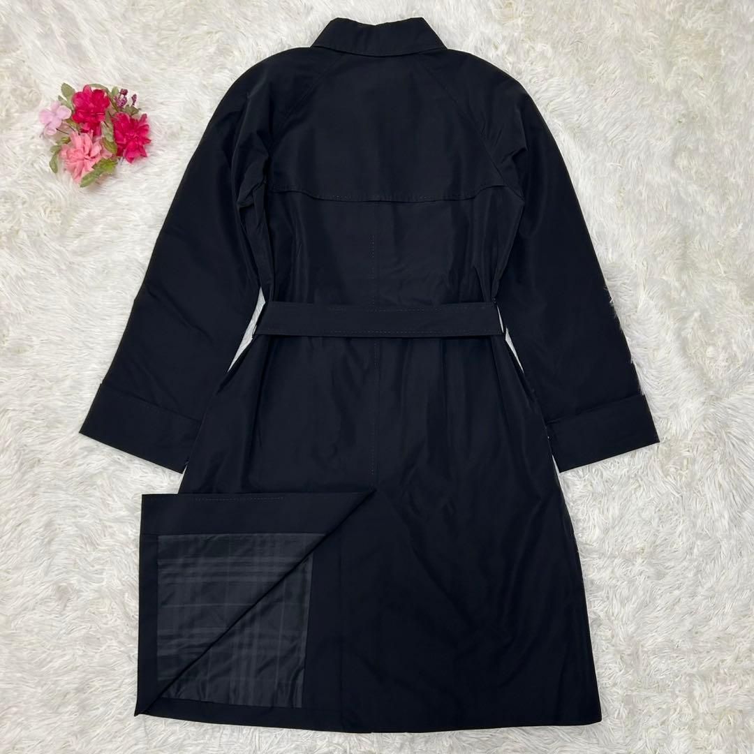 【美品】バーバリーロンドン　トレンチコート　ライナー付き　ロング丈　ブラック　M 未使用級】BURBERRY LONDON トレンチコートブラック38