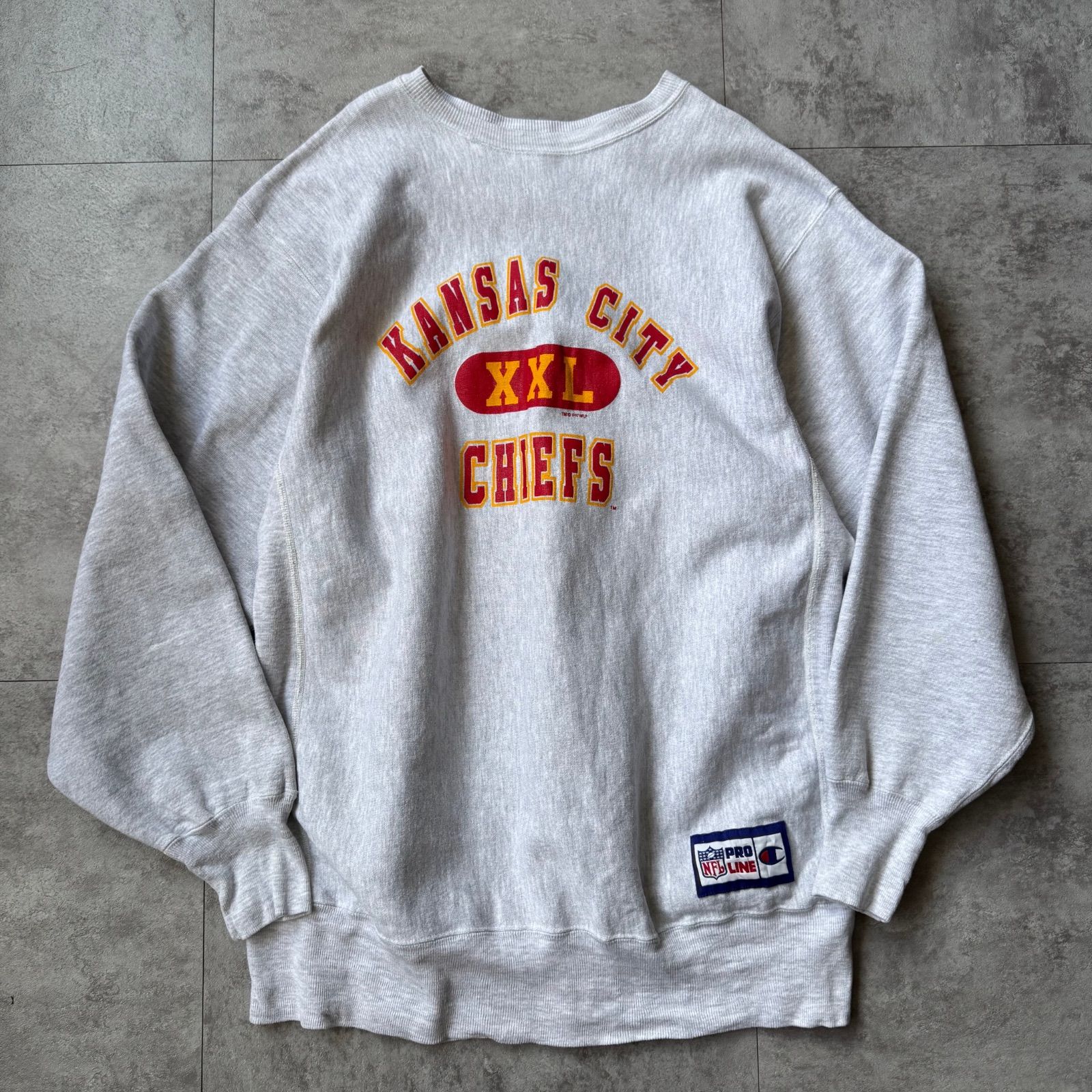 ©︎1997 Champion R|W KANSAS CITY CHIEFS Sweat NFL | 90年代 チャンピオン リバースウィーブ カンザスシティチーフス スウェット アメフト 3段アーチ カプセル